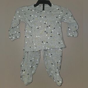 Starry Night Gray Kids Pajama Set